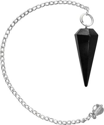 ABABILCRYSTAL BLACK TOURMALINE DAWSING PENDULUM Tourmaline Crystal Pendant