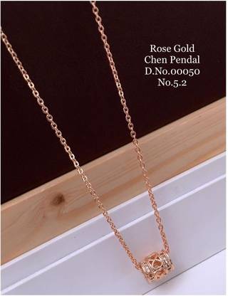 shrihari fashion Twinkling Graceful Rose gold chain pandal Gold-plated Diamond Alloy