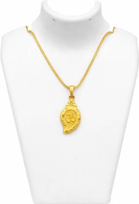 KHATUSYAM Divine Leaf Charm Pendant Alloy Pendant Set