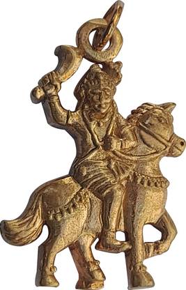 omkar Ayyanar On Horse Pendant Aiyanar Kuthirai Locket Kavach Bronze