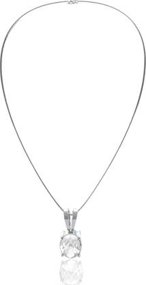 GaneshaSpeaks Libra Sign Power Pendant - WHITE TOPAZ Topaz Silver Pendant