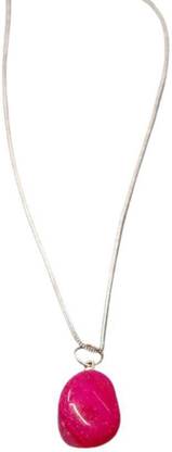 Maitri Export Pink Onyx-Tumble Kadi Pendant Stone Pendant