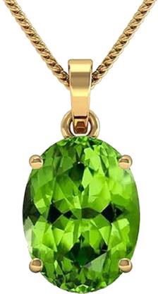 barmunda gems 9.25 Ratti Created Peridot Pendant Locket Original Certified Gemstone Lab Tested Peridot Brass