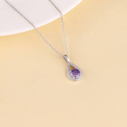 GIVA Rhodium Zircon Sterling Silver
