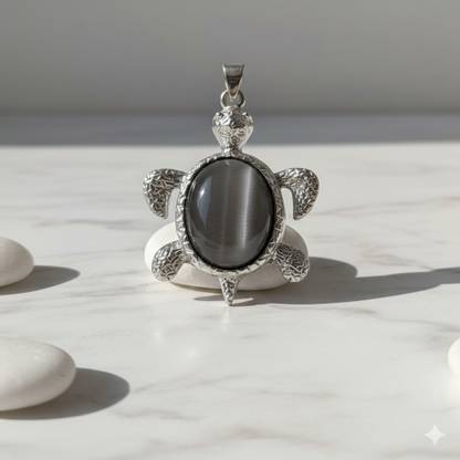 Blubby Turtle Stone Pendent Alloy Pendant