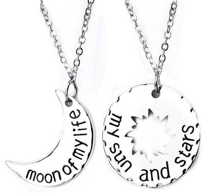 RVM Jewels Game Of Thrones Inspired Moon Of My Life Couple Pendant Necklace Set Men & Women Alloy