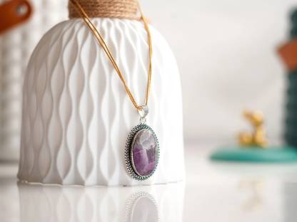 The Last Monk Amethyst Oval Pendant: Embrace Tranquility and Spiritual Insight Amethyst Crystal Pendant
