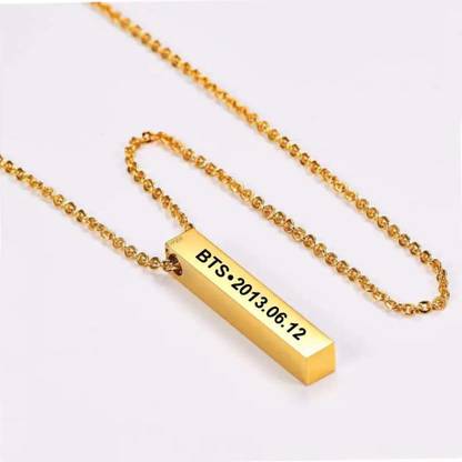 Syfer BTS Pendant for Girl and Boy Korean Bangtan Boys Band Starting Date Pendant Gold-plated Stainless Steel, Alloy Pendant