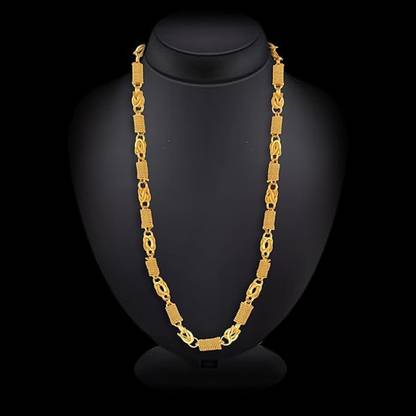 JRISSY spring gold chain for men and boys Gold-plated Aluminum Locket