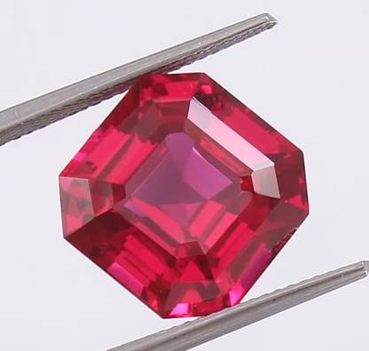 jemskart 7.25 Ratti / 6.25 Carat Manik Stone Certified Natural Burma Ruby Loose Gemstone Ruby Stone