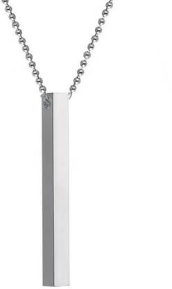 SILVOSWAN Silver Bar Pendant For Men and Boys Alloy Pendant