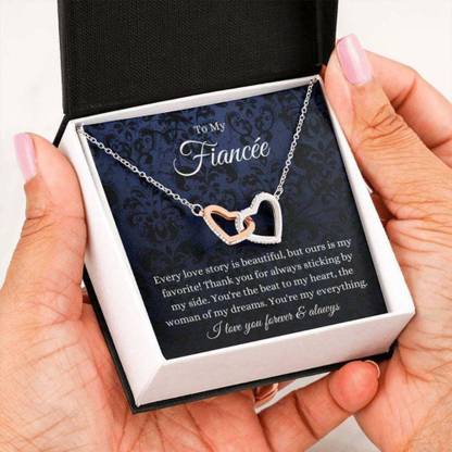 Rakva Gift Future Future Fiance On Engagement, Engagement Gift Rhodium Cubic Zirconia Sterling Silver Pendant Set