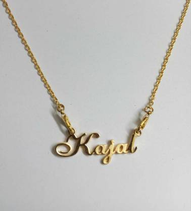 Tirtha Creation Kajal Name Pendant With Chain/Twinkling Charming Pendants & Lockets Brass Pendant