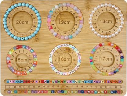 sannidhi Bamboo Bead Board for Jewellery Making Tools Wooden Bracelet Making Beading Plastic Pendant