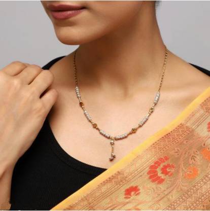 RIWAAH CREATIONS 22K Gold plated trendy american dimond star chain cum necklace chain jewellery Gold-plated Zircon Brass, Copper