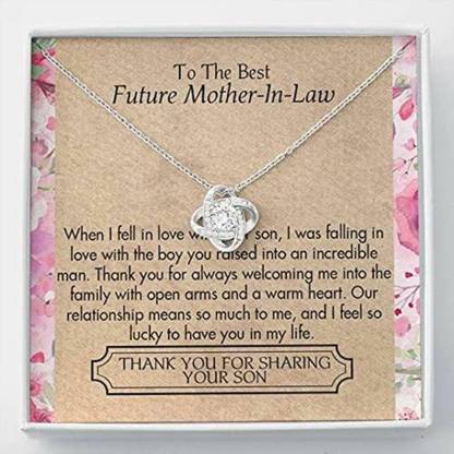 Rakva Gift Mom Necklace, Mothers Day Necklace Mother In Law From Daughter In Law Rhodium Cubic Zirconia Sterling Silver Pendant Set