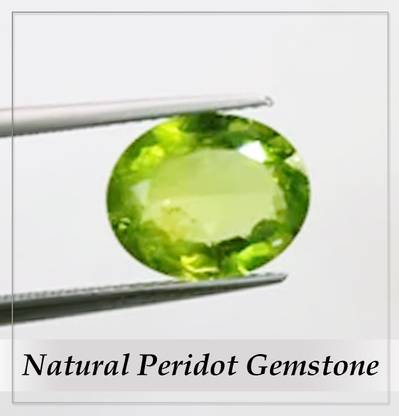 SVGAJ Natural Peridot Gemstone 3.00 Ratti with Lab Report & Guarantee Certificate Peridot Stone