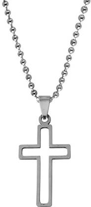 M Men Style Religious Lord Christain Christ Jesus Cross Pendant Necklace Chain Sterling Silver Stainless Steel Pendant