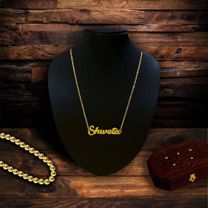 BRANDLINE SHWETA NAME PENDANT WITH CHAI Brass