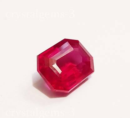 SAMADGEMS 7.00 Ct Certified Natural Red Ruby Octagon Shape Ring Size Loose Gemstone Crystal