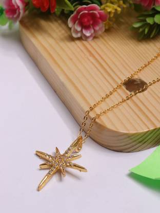 GLOUME Gold-plated Amber Bronze Pendant Set