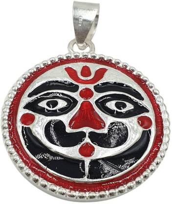 Sahiba Gems Lord Shree Salasar Balaji Bajrang Bali Hanuman Pendant Big Size Enamel Sterling Silver Locket