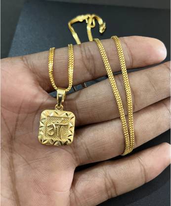 AnshEnterprises 1 gram gold women Mother Love Locket Unic chain Gold-plated Crystal Brass Locket