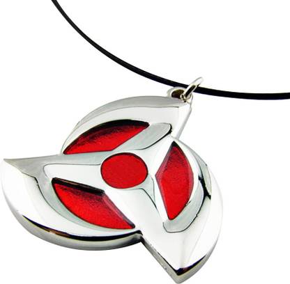 RVM Jewels Naruto Hatake Kakashi Sharingan Red Pendant Necklace For Boys Men & Women Silver Alloy