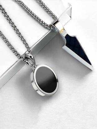 kazare Pendant For Boy and Men|Locket Combo Set Rhodium Alloy