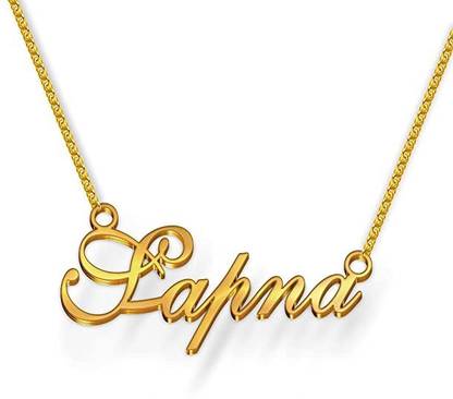 Vermagallery Sapna Name Gold Plated Pendent Gold-plated Brass Pendant