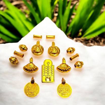 Trending Bazaar Thali Urukal Mangalsutra Set Mangalyam Gold-plated Copper