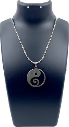 SAFISHA Yin Yang Chinese Pendant Silver Plated For Boys And Girls Silver Silver Pendant