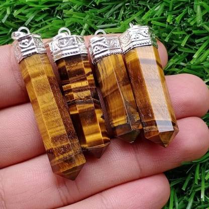मारमोरिस इकॉम MARMORIS ECOM Tiger Eye Pencil Pendant | Healing Pendant (Pack of 1) क्रिस्टल पेंडेंट