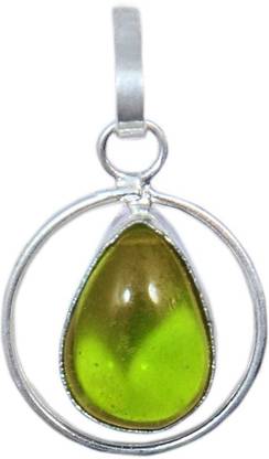 Takshila Gems Natural 7 Carat Pear Shape Peridot Pendant Lab Certified Peridot Locket Peridot Stone Locket