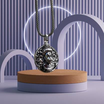 ringzinnie ?	Spiritual Hanuman Pendant with Chain Silver Stainless Steel
