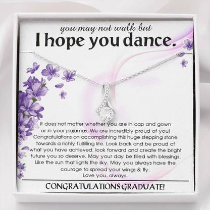 Rakva Gift Daughter Class of 2021 graduation necklace gift for daughter, senior 2021 Rhodium Zircon Sterling Silver Pendant Set