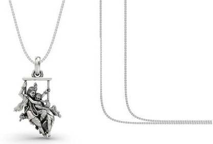 AJTA Couple Radha Krishna Love Ball Chain Stainless Steel for Men women girls stylish Stainless Steel Pendant Set