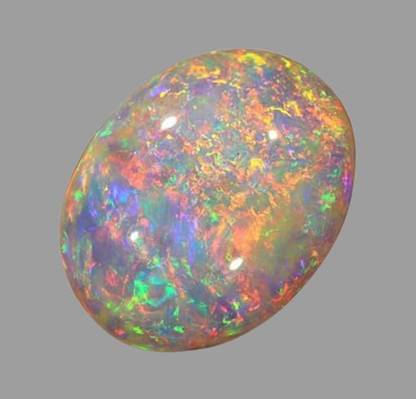 JEMSPRIME 11.25 Ratti 10.75 Carat Natural Opal Oval White Australian Loose Gemstone Opal Stone