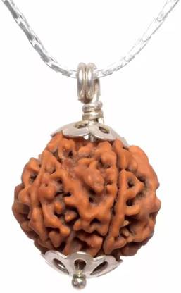 Fine Creation 5 Mukhi Certified Original Pure Siddha Rudraksha Form Nepal For Men & Women Wood Pendant