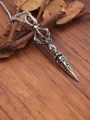 Gift Nest Protective Buddhist Pendant Chain Stainless Steel Never Fade Necklace for boys Silver Stainless Steel Pendant