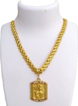 डी डी फैशन Radha Krishna chain pandent Gold-plated अलॉय पेंडेंट सेट