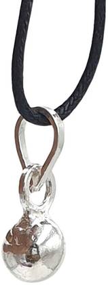 Sahiba Gems Silver Thos Goli / Chandi ki Thos Ball Locket Sterling Silver Locket