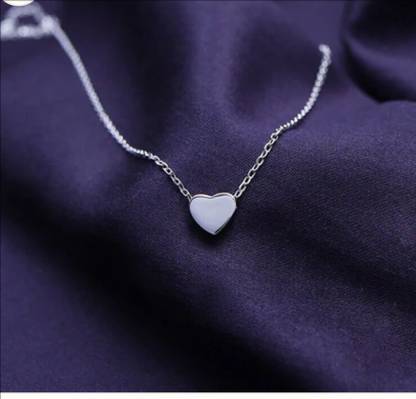 Kwerkk Heart silver shaped charm locket set Sterling Silver Sterling Silver Locket Set