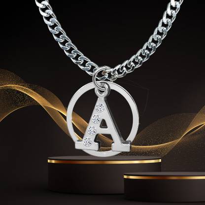D2Fashion A Alphabet Locket Metal Pendant