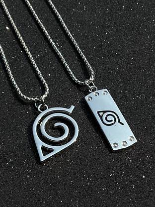 sky enterprises Naruto Hidden Leaf Village Symbol Necklace Stainless Steel Pendant