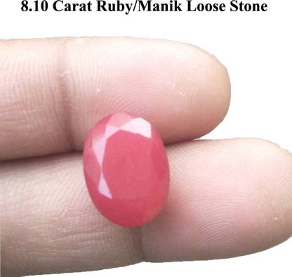 Rashifaashion 8.10 Ct Certified Natural Red Sapphire Loose Stone