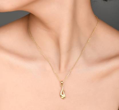 PYR Fashion Peacock Design Locket with simple Gold Plated Brass Chain for Women & Girls Gold-plated Alloy Pendant Set