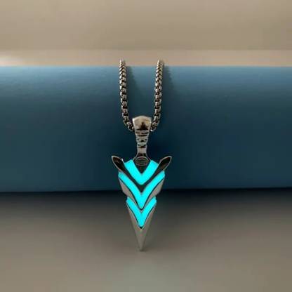 Murliwala Radiam Arrow Alloy Pendant with Stainless Steel Box Chain for Men & Boy Silver Stainless Steel Pendant Set