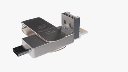 GREEN TECH GT061 USB NEO DRIVE 3.0 4 in 1 USB (Lightning , Type-C, Micro V8, USB Drive 64 GB Pen Drive Compatible with Mobile, Laptop, Desktop Computer USB 3.0 Metal Case