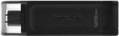 KINGSTON DataTraveler 70 128GB Portable USB-C flashdrive with USB 3.2 speeds DT70/ 128 GB Pen Drive Compatible with Netbook, Laptop, Mobile USB 3.2 Plastic Case